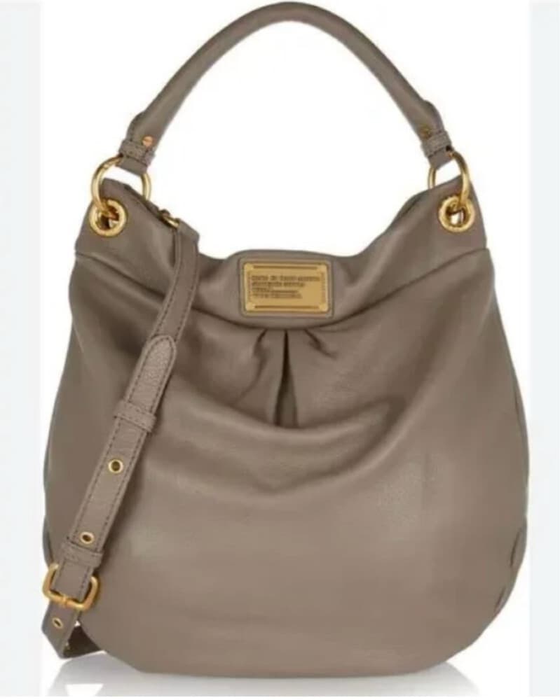 MARC JACOBS Grey Leather Hobo Bag - Image 1