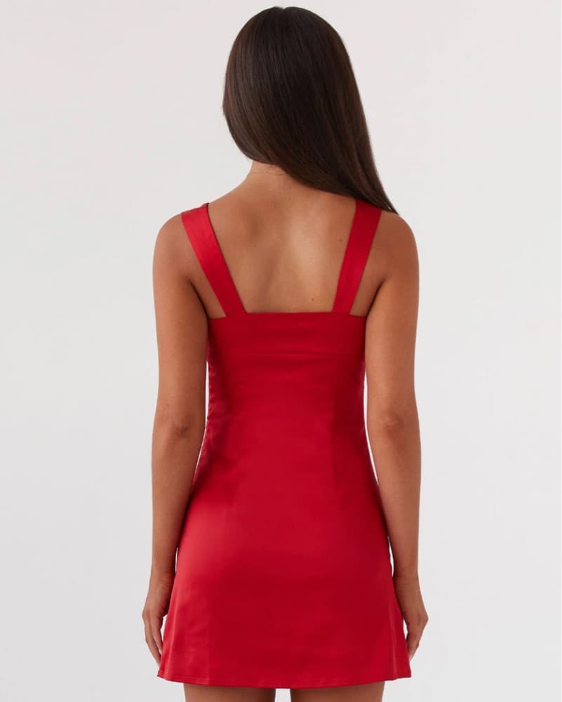 Red Satin Mini dress - Image 5