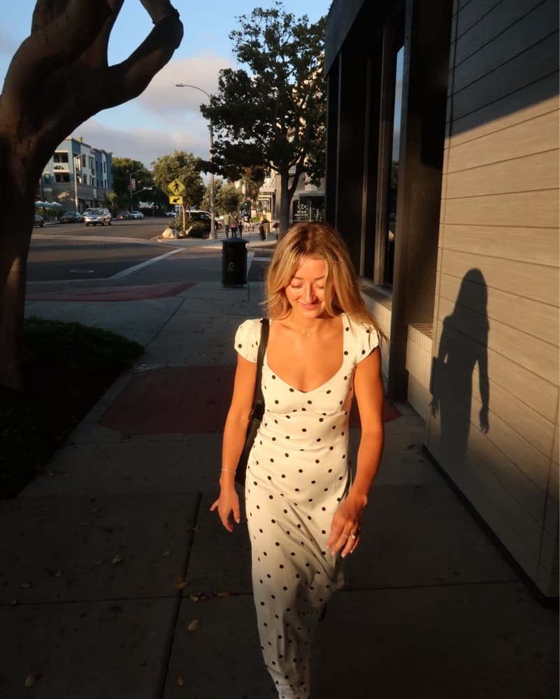 Black &white polka dot summer midi dress - Image 3
