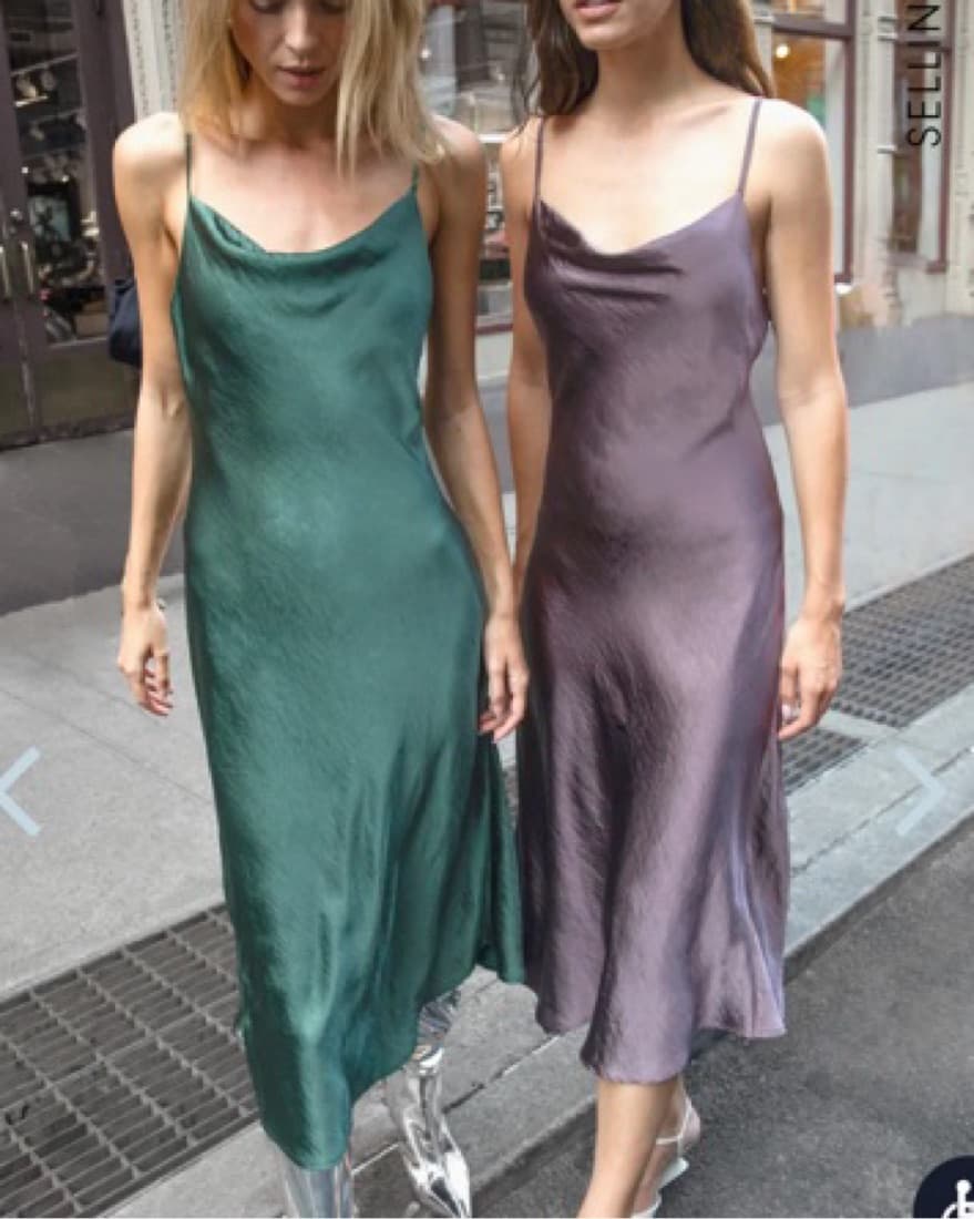 Oak + Fort Brown Cowl Neck Slip Dress - Image 3
