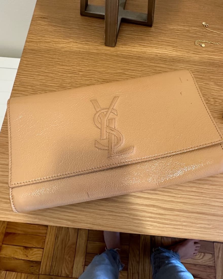 YSL Patent Nude Clutch  - Image 1
