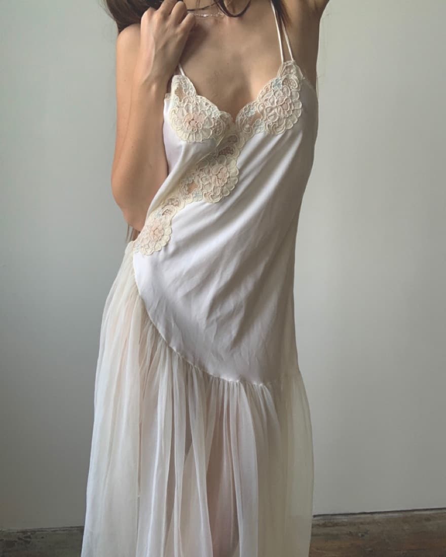 Vintage Floral Slip Dress - Image 3