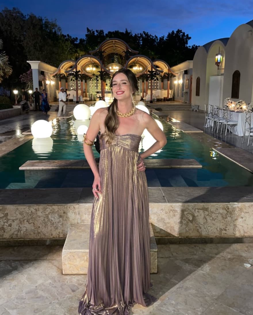Gold Retrofete Gown - Image 4
