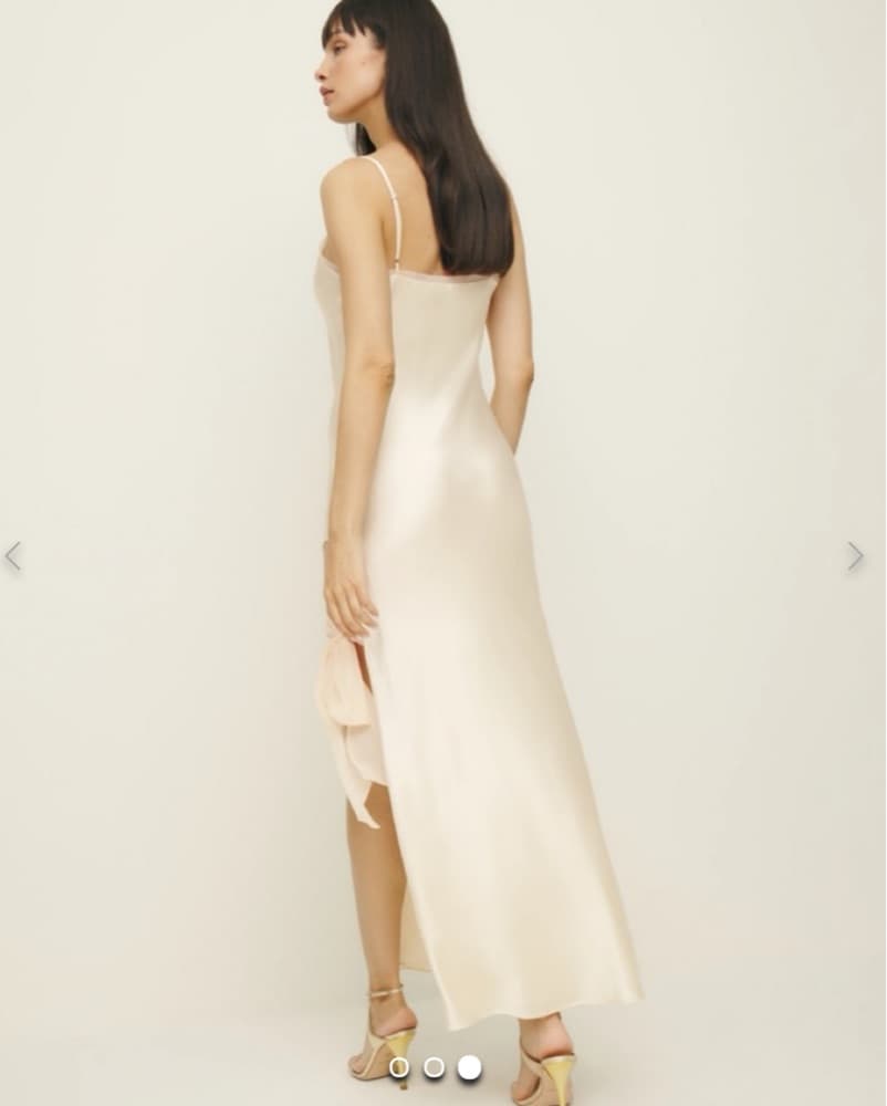 Reformation Malorie Silk Dress - Image 3