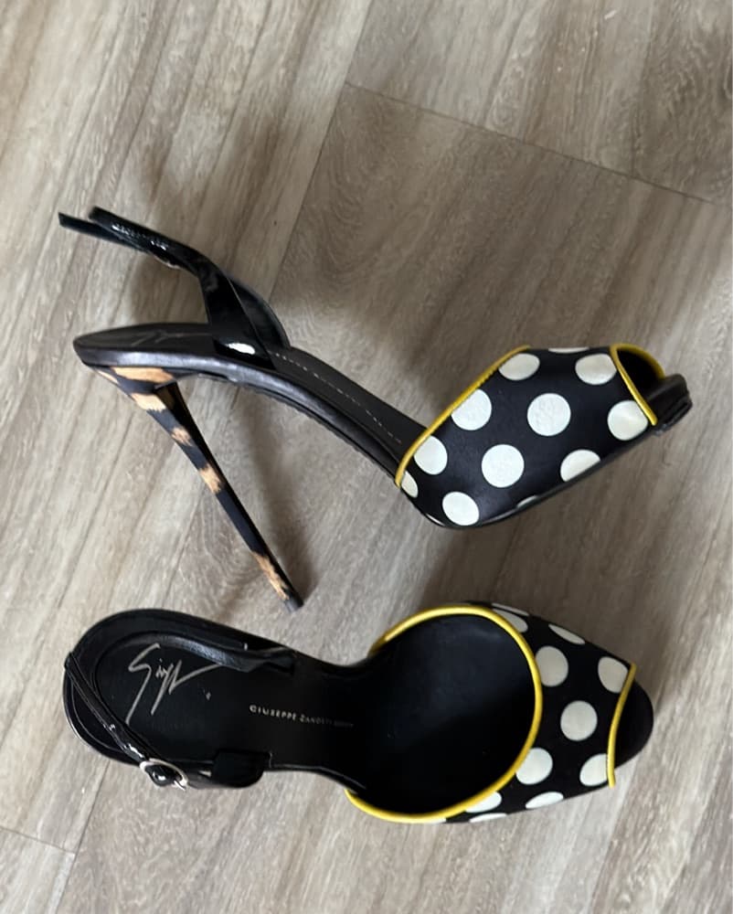 Giuseppe Polka Dot Heels - Image 1