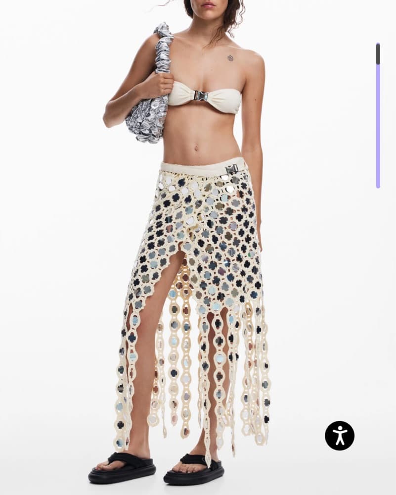 Desigual Sequin Pareo Skirt - Image 1