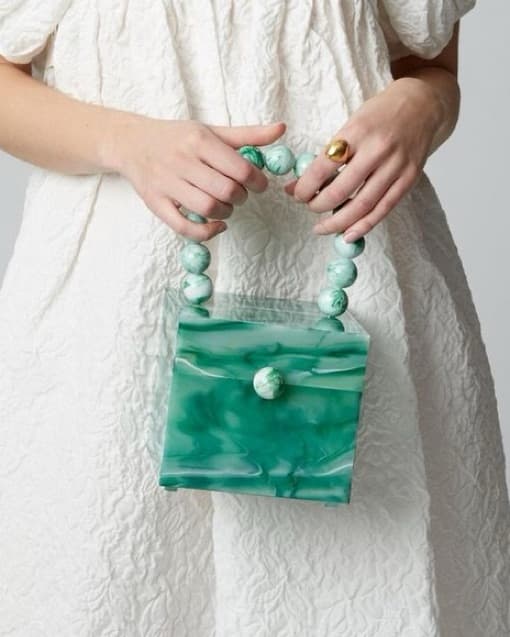 Cult Gaia Green Marble Bag - Image 1