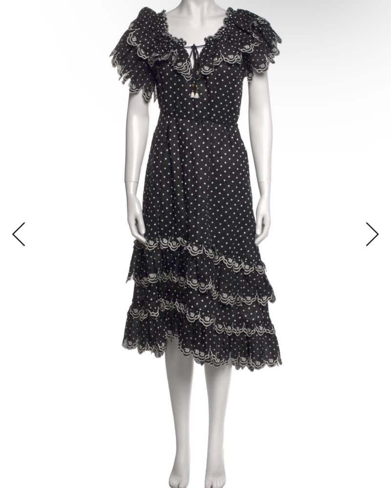 Zimmermann Polka Dot Ruffle Dress - Image 1