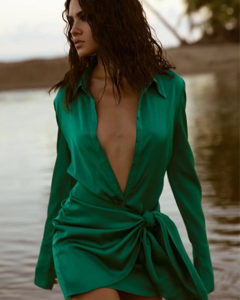 Rat & Boa Alanis Dress - Emerald Green - Image 2