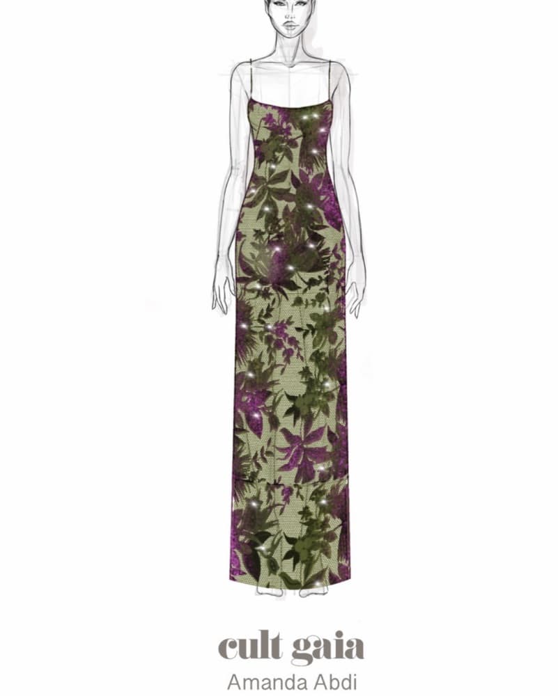 Cult Gaia Custom Beaded Kennedy Gown - Image 3