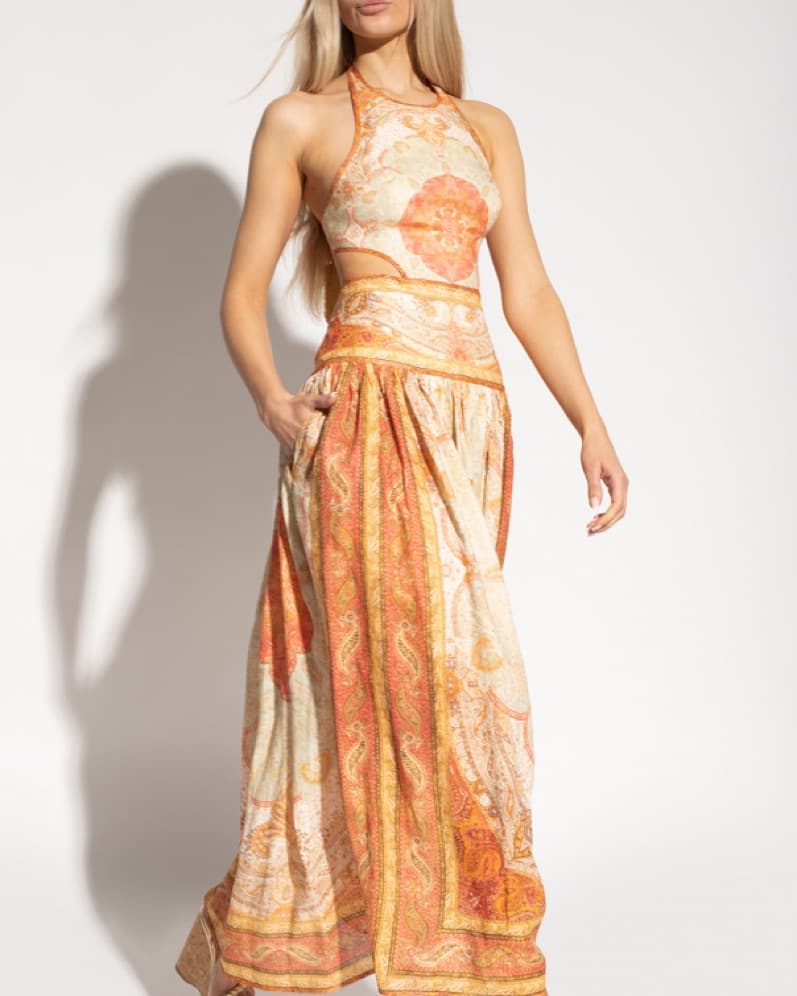 Zimmerman Halter Dress - White Lotus - Image 1
