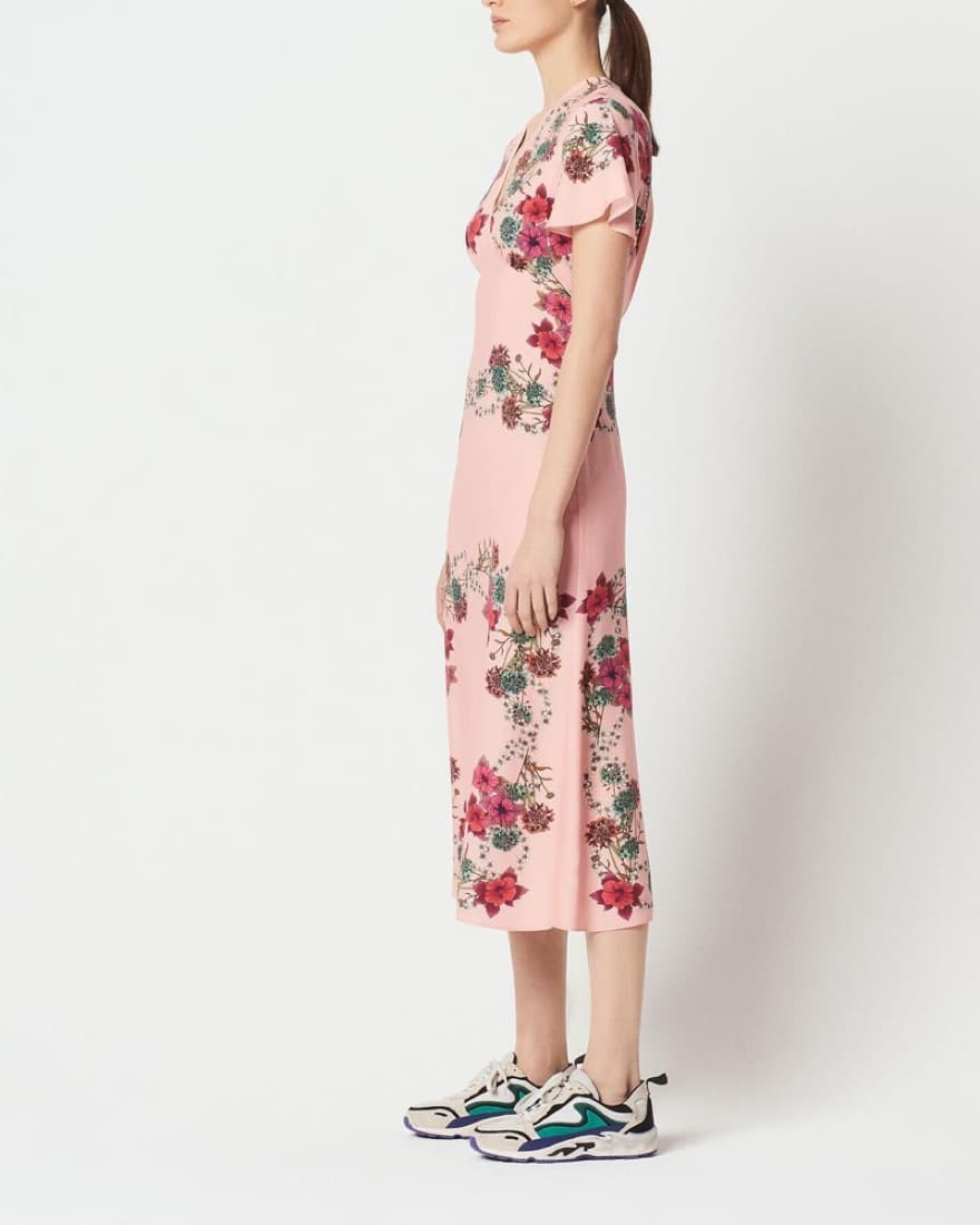Sandro Pink Floral Midi - Image 5