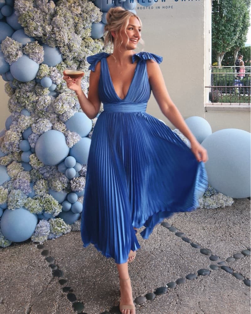 Blue Mac Duggal Formal Dress - Image 3