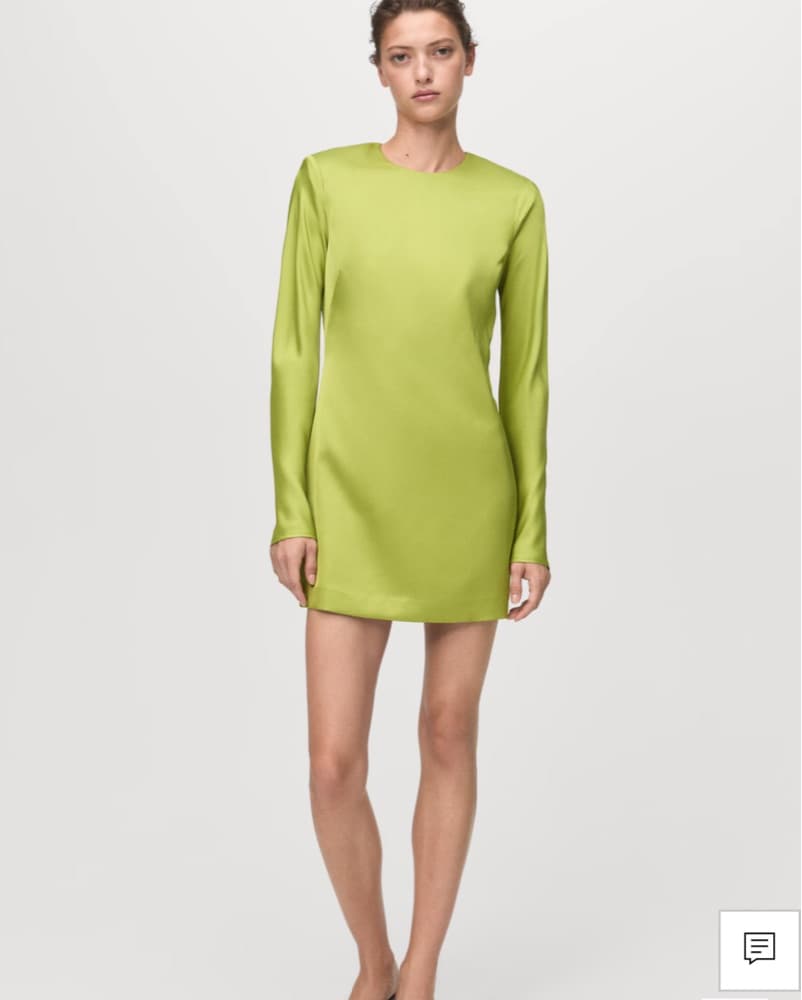OPEN-BACK SATIN-EFFECT DRESS - Image 2