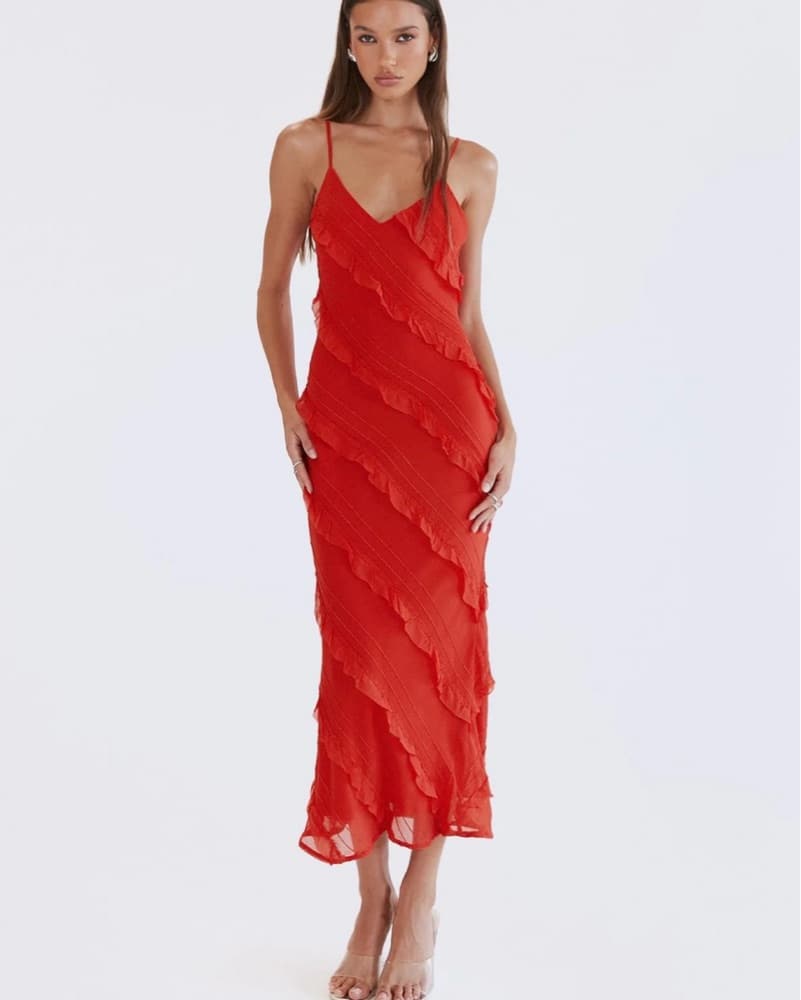 Lars Maxi Red Dress - Image 1