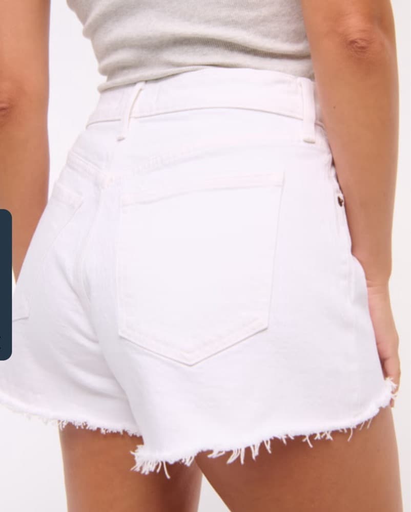 White High Rise 90s Cutoff Short - Image 6