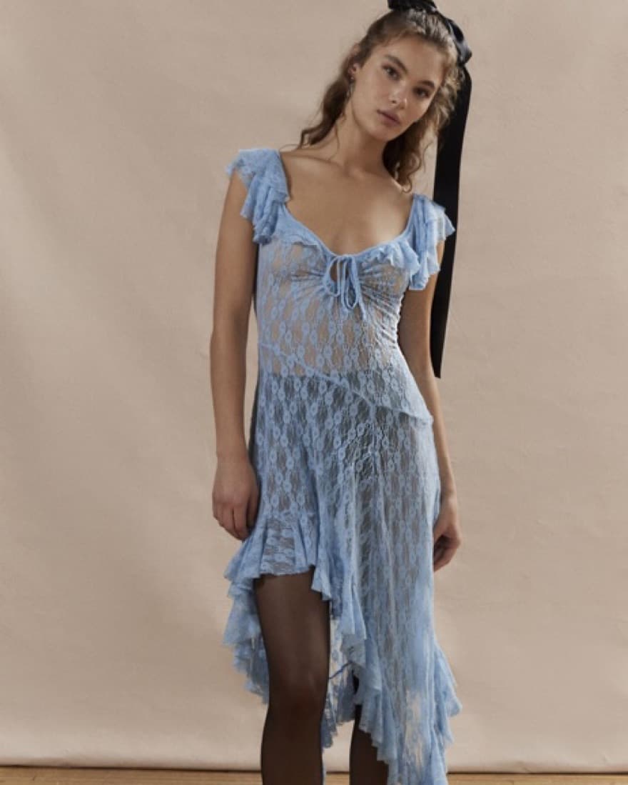 Blue Lace Dress - Image 1