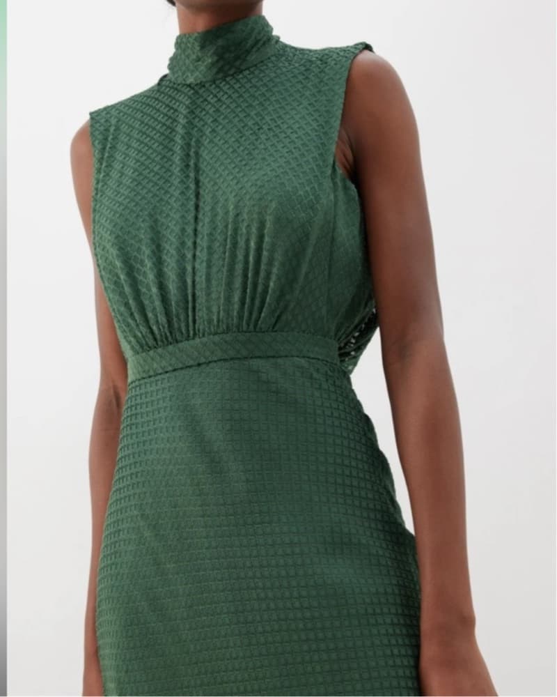 Saloni Green Maxi Dress - Image 4