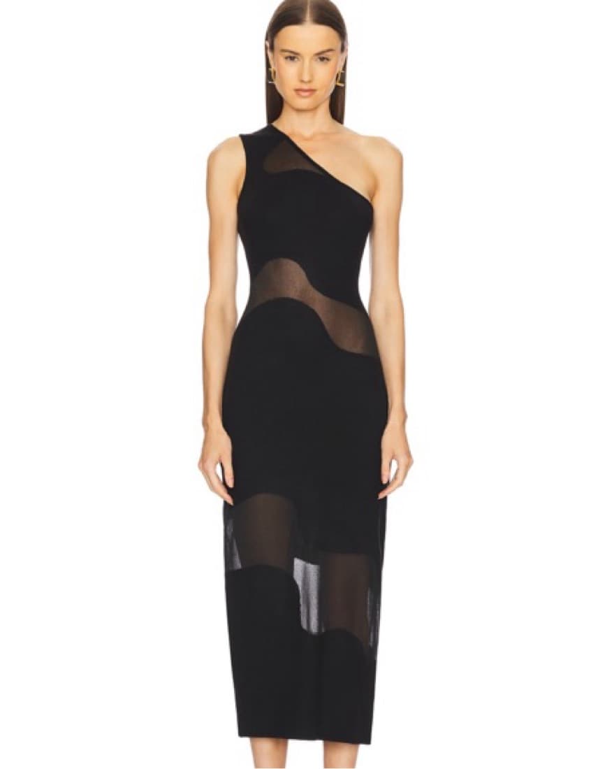 Cult Gaia Kalila Black Knit Dress - Image 4