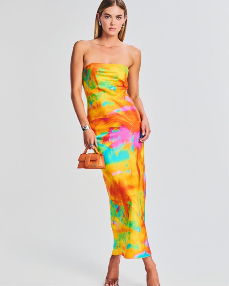 Ser.o.ya silk Strapless Midi Dress - Image 4