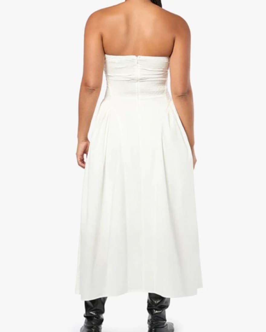 Strapless Corset Ruched Dress - Image 4