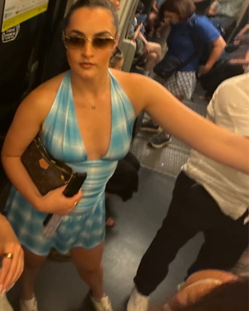 Blue Gingham Romper  - Image 5