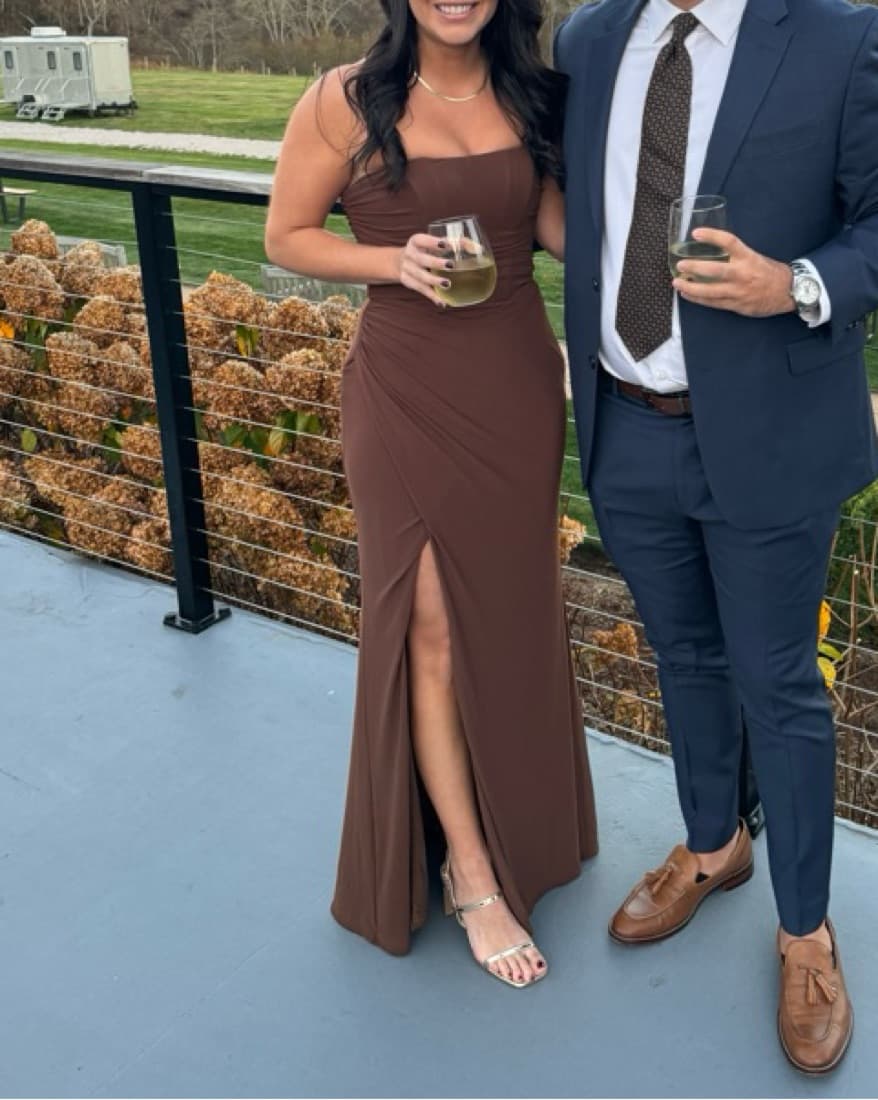 Lulus brown Strapless Maxi  - Image 2