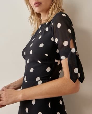 Reformation Amsterdam Polka Dot Dress - Image 4