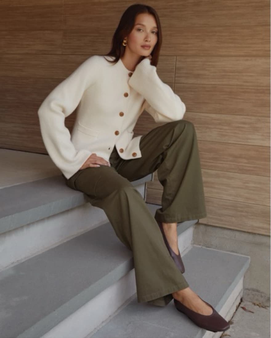 Theory Wool Cashmere Cardigan Sweater - Image 2