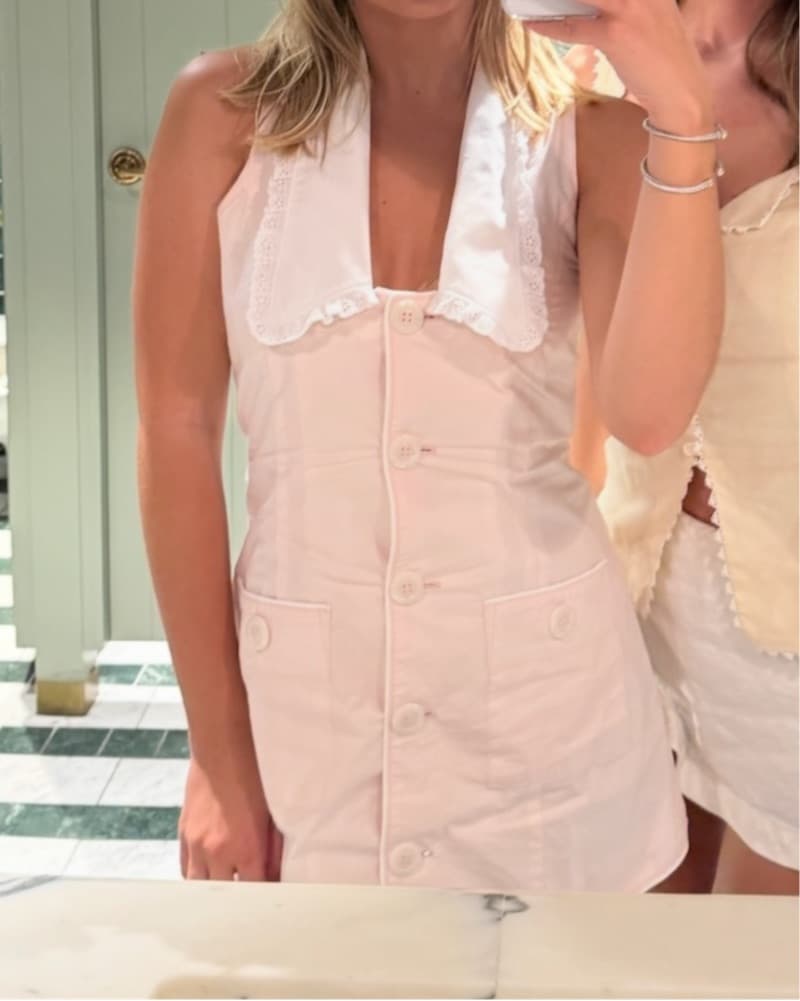 Adrienna Dress In Light Pink - Image 3