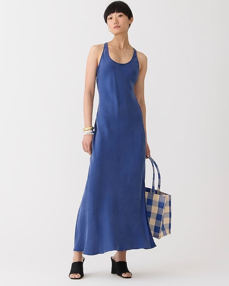 BLUE SLIP DRESS - Image 3