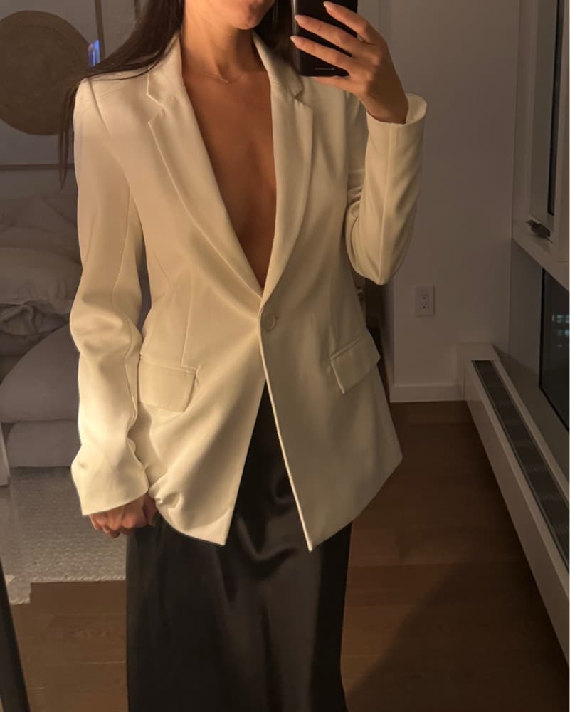 The Drop White Oversized Blazer  - Image 1