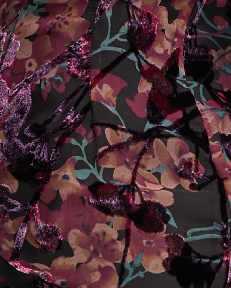Cowl neck velvet maxi floral dress - Image 6
