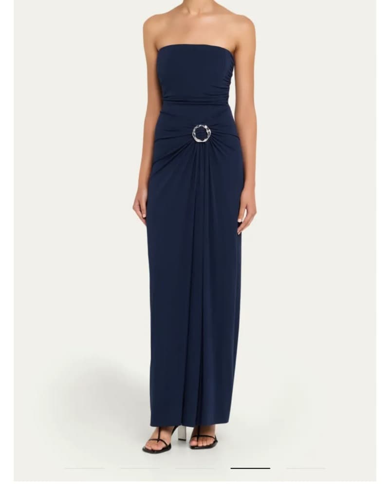 Navy Simkhai Strapleaa Dress - Image 2