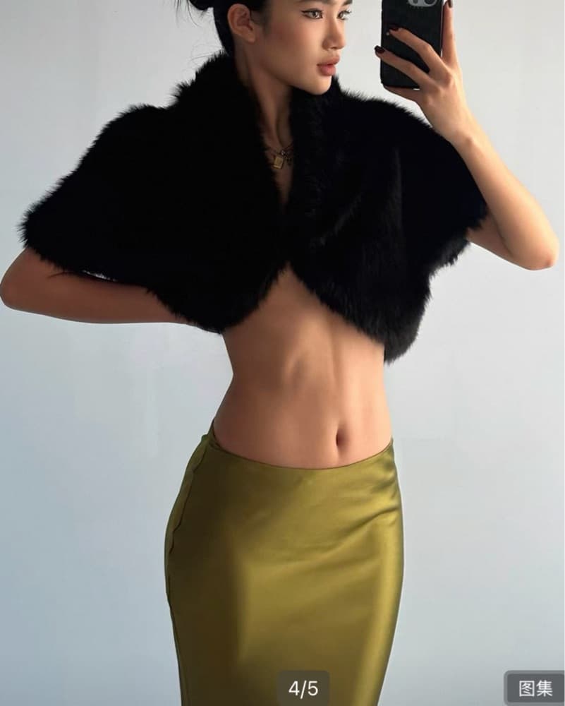 Rovente Luxe Satin Midi Skirt - Image 1
