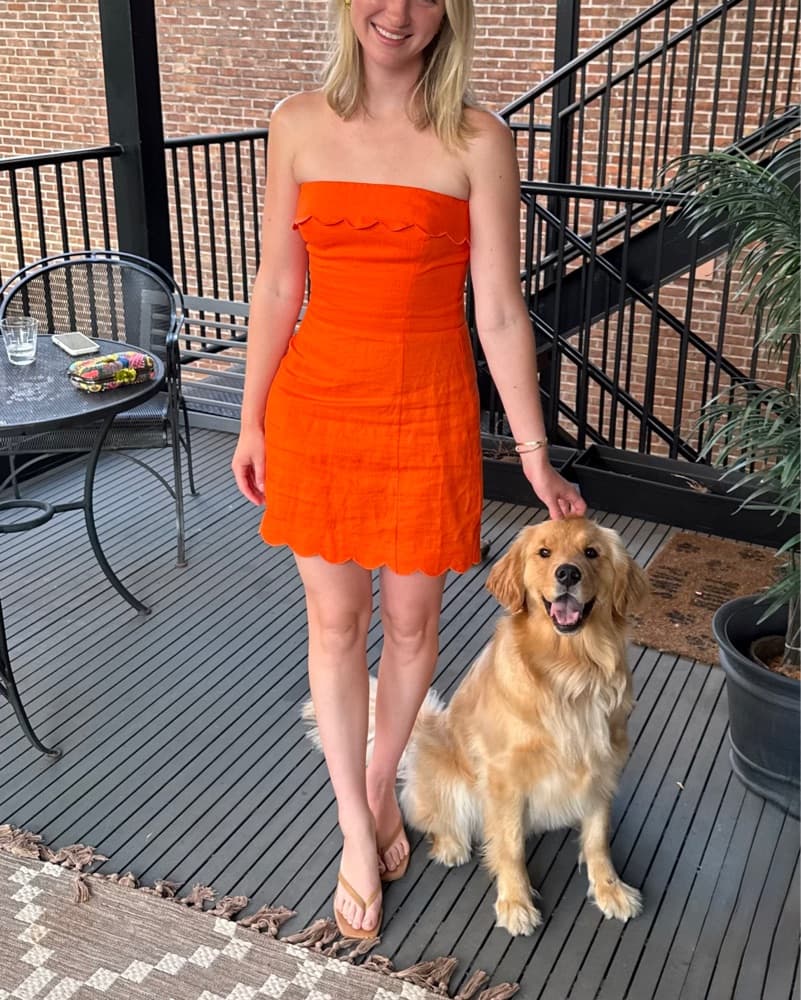 Reformation Orange Mini - Scallop hem  - Image 1