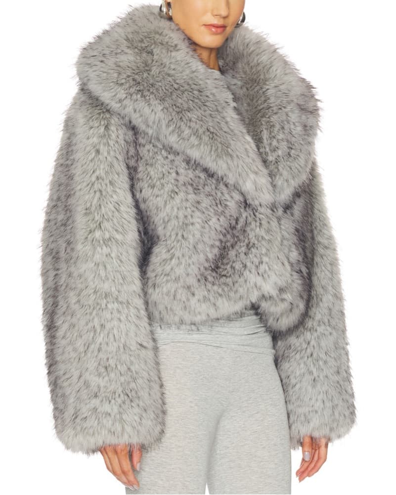 Camila Coelho Faux Fur Jacket Revolve - Image 4