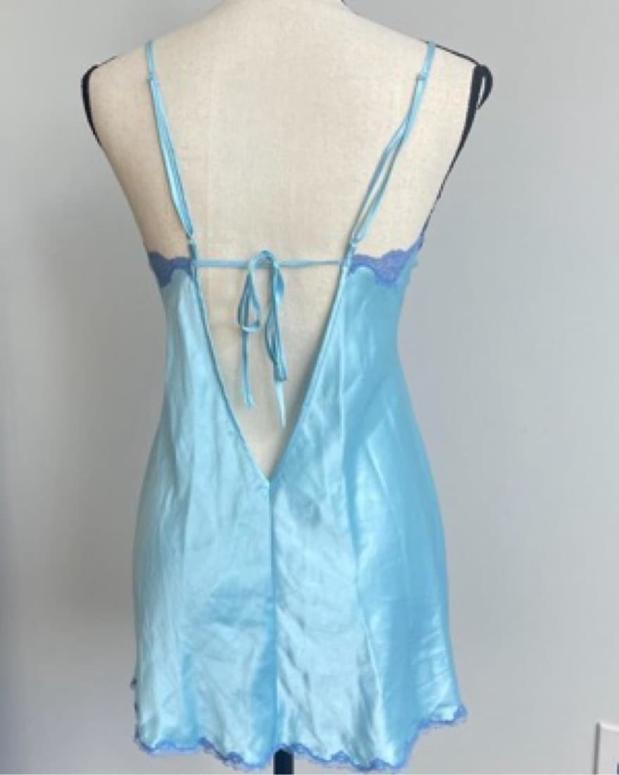 Vintage VS Blue Slip Dress  - Image 4