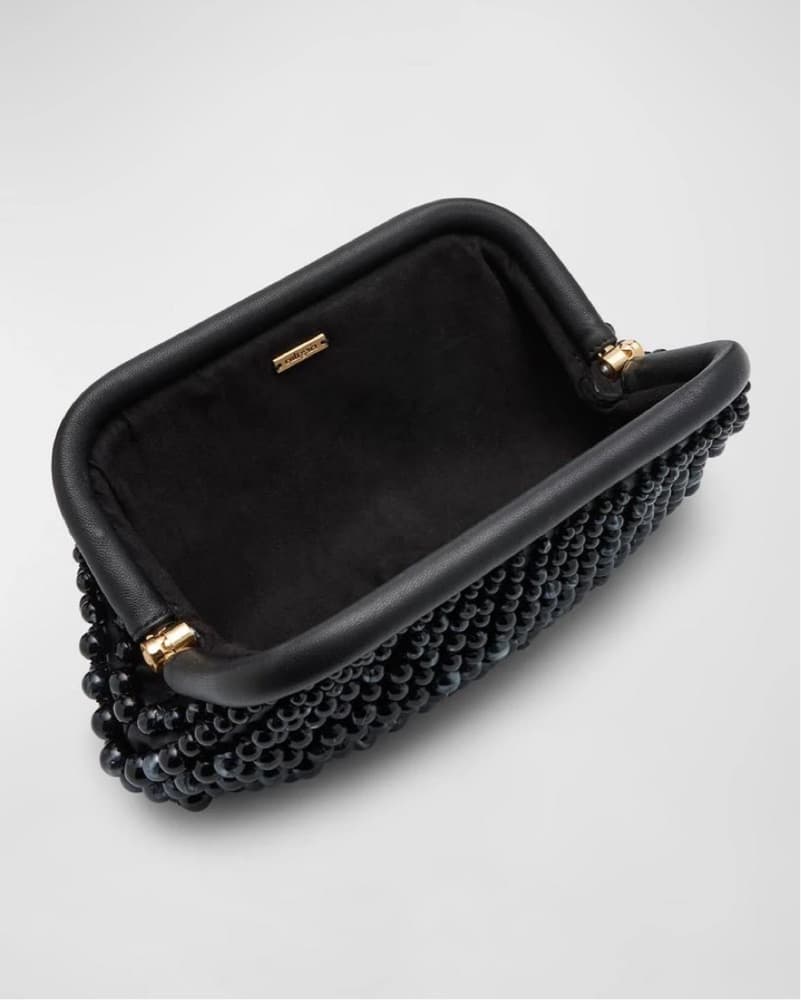 Cult Gaia Nia Beaded Black Clutch - Image 5