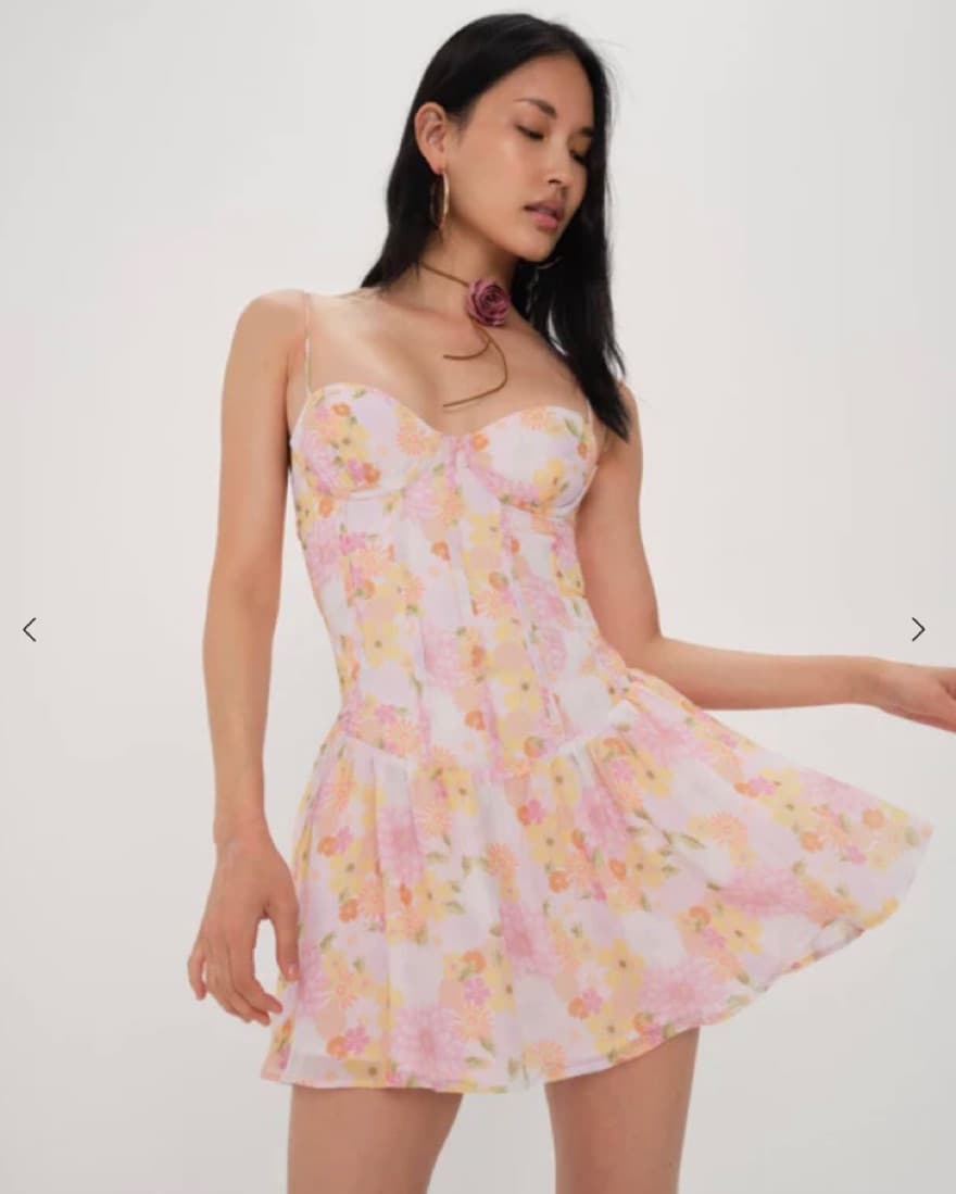 For Love & Lemons Carrie Mini Dress - Image 3