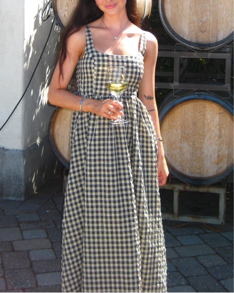 Gingham Maxi Dress - Image 5