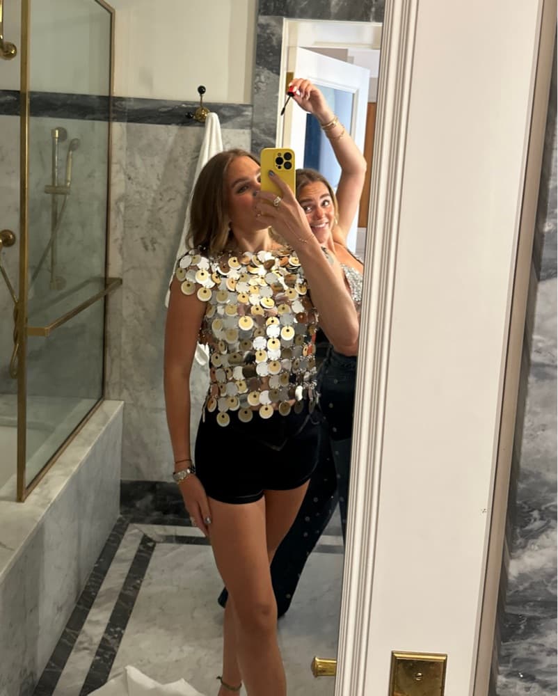 Rabanne Sparkle Disc Top - Image 1