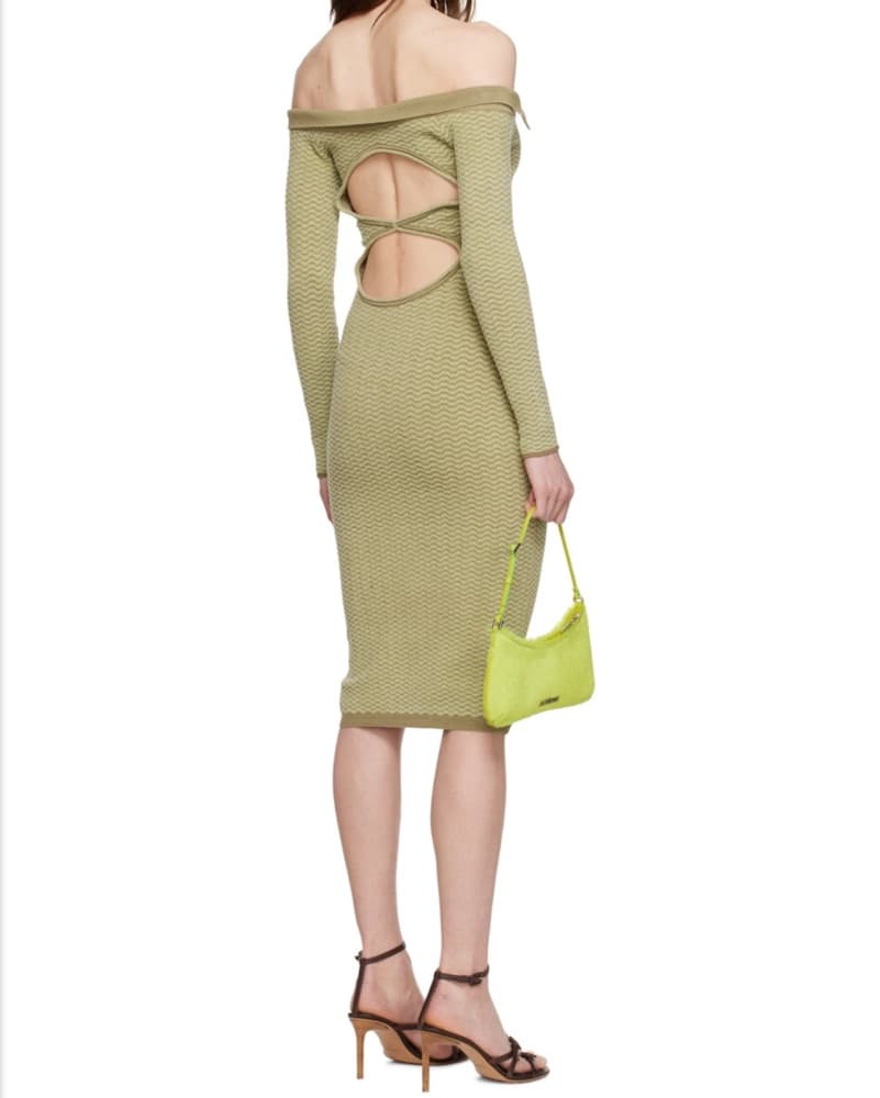 Jacquemus Off-Shoulder Midi Polo Dress - Image 3