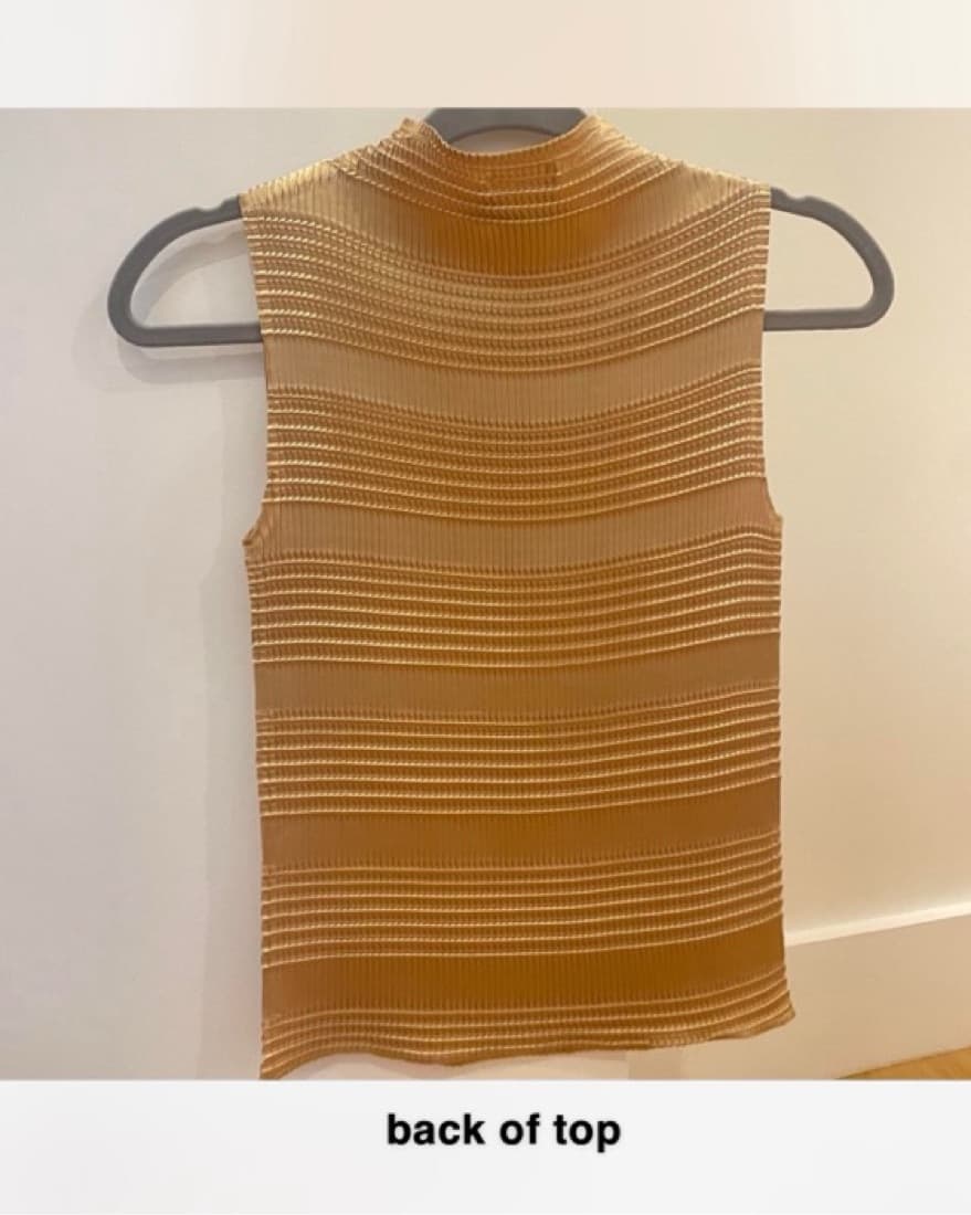 Vintage Gold Pleated Top by NICOLA - Image 6