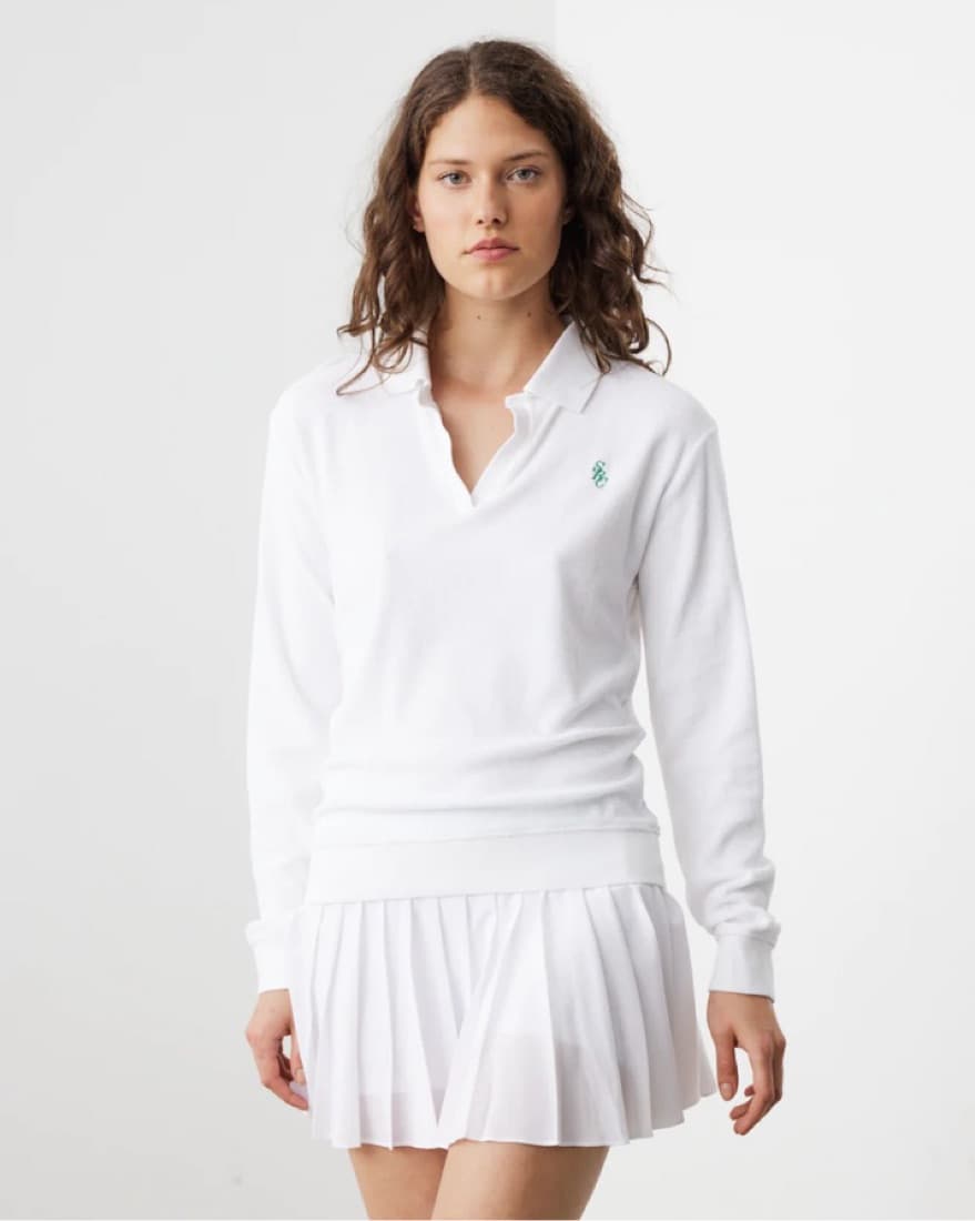 Sporty & Rich Terry Cloth Polo Shirt - Image 1