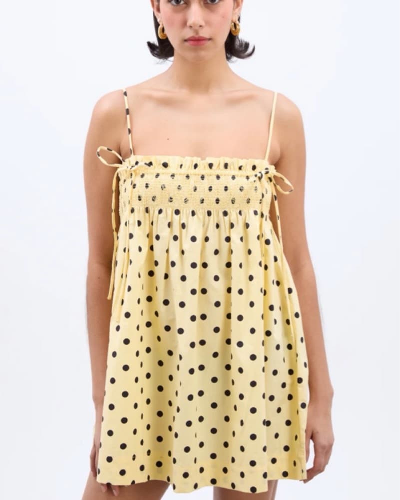 Yellow Polkadot Babydoll Dress - Image 2