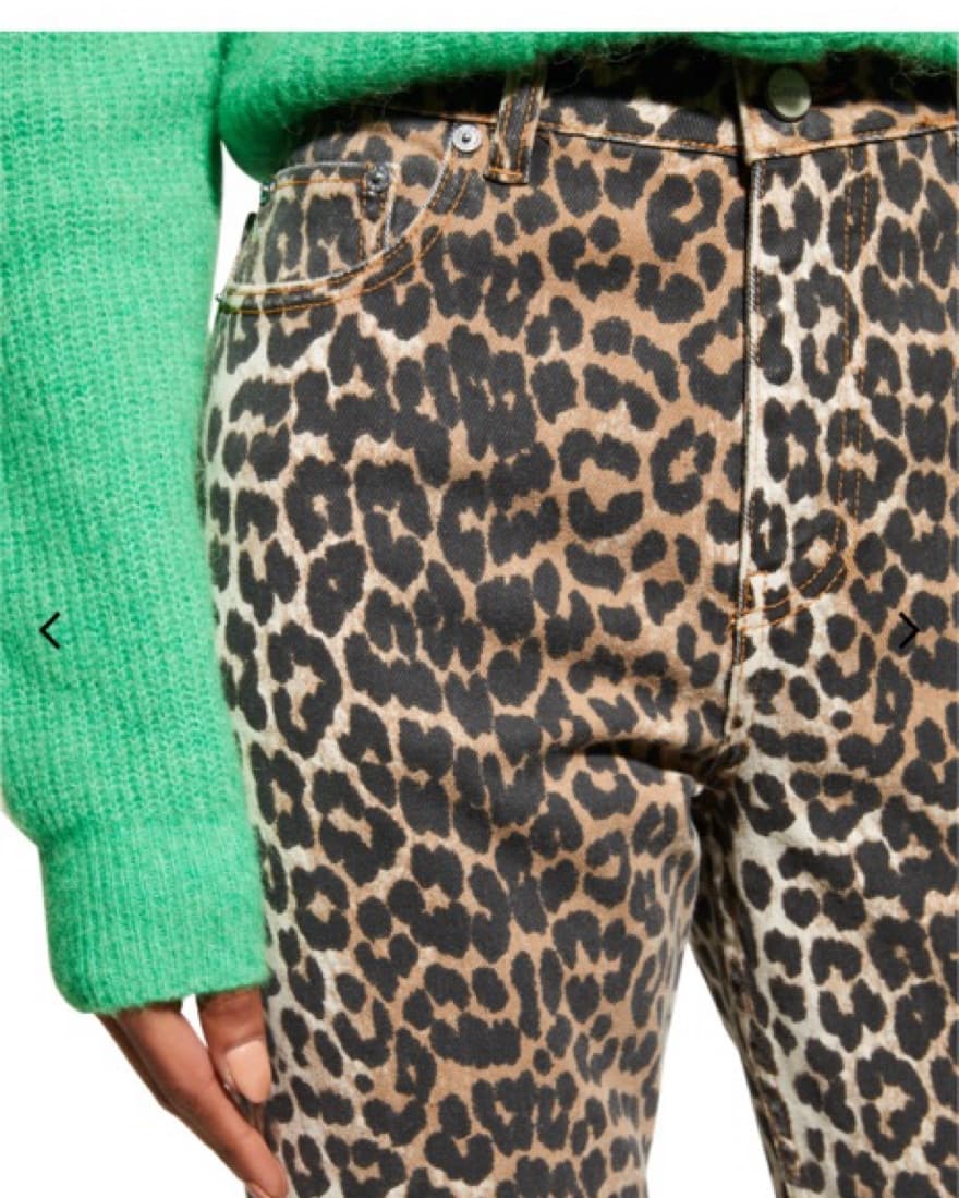 Ganni Cheetah Print Jeans  - Image 2