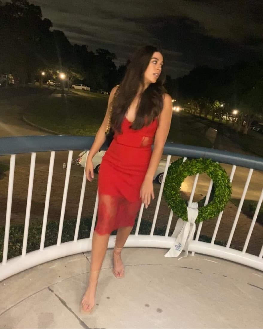 Red Revolve Strapless Lace Midi Dress - Image 4