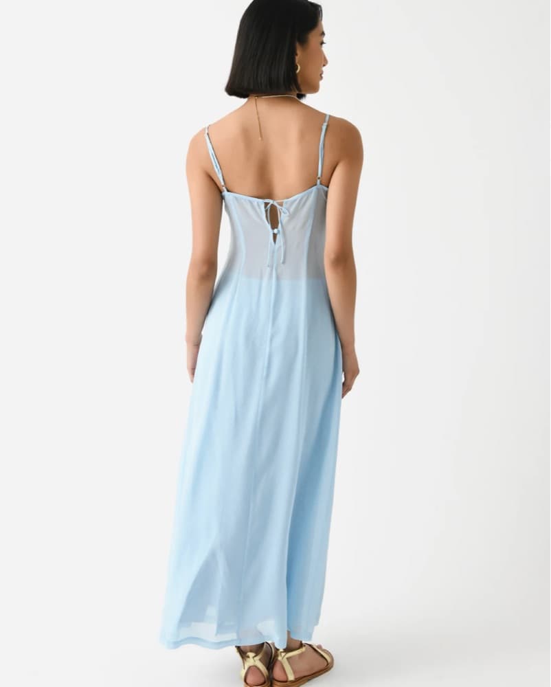 Elegant Baby Blue Maxi Dress - Image 3