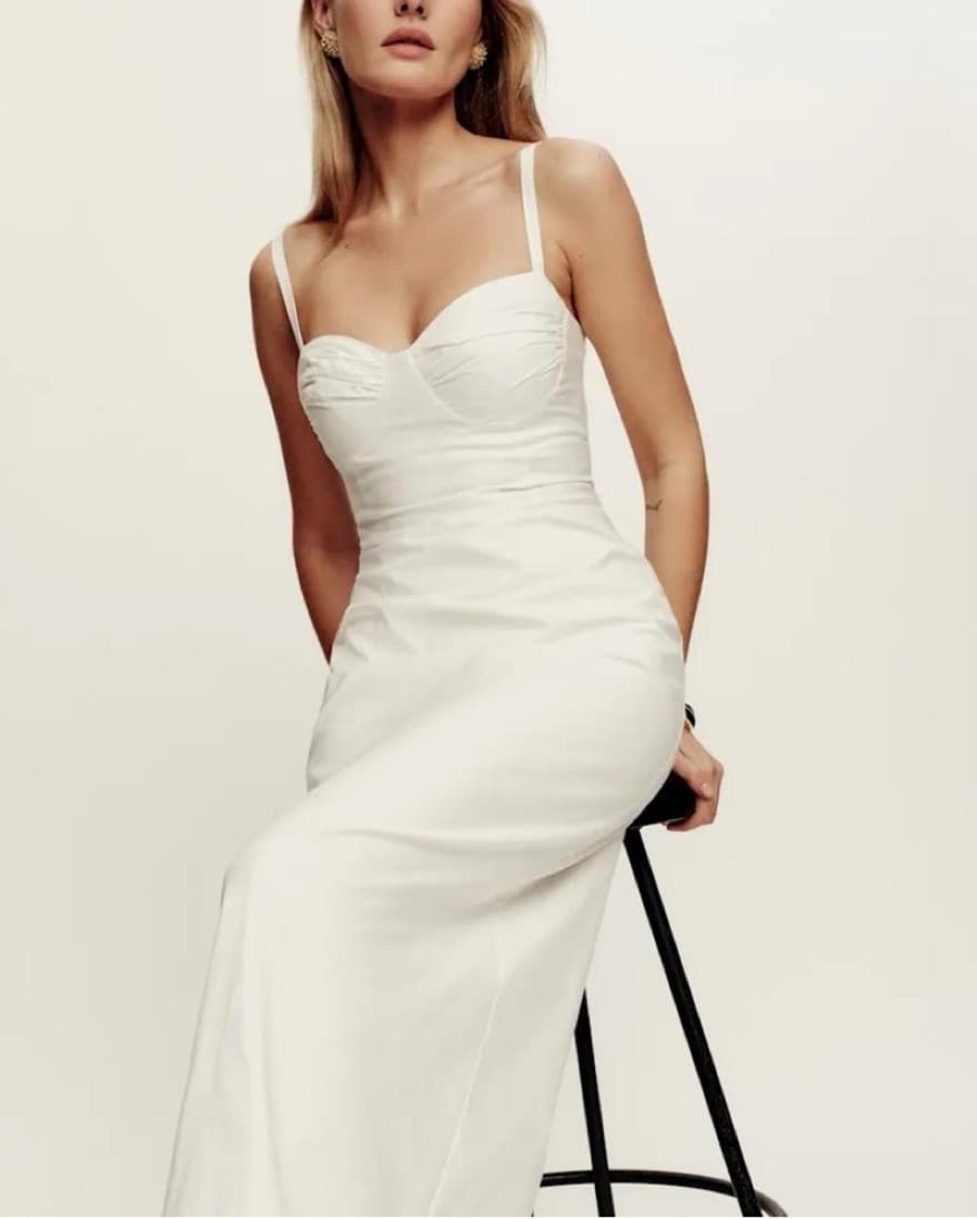 Reformation White Maxi Dress - Image 1